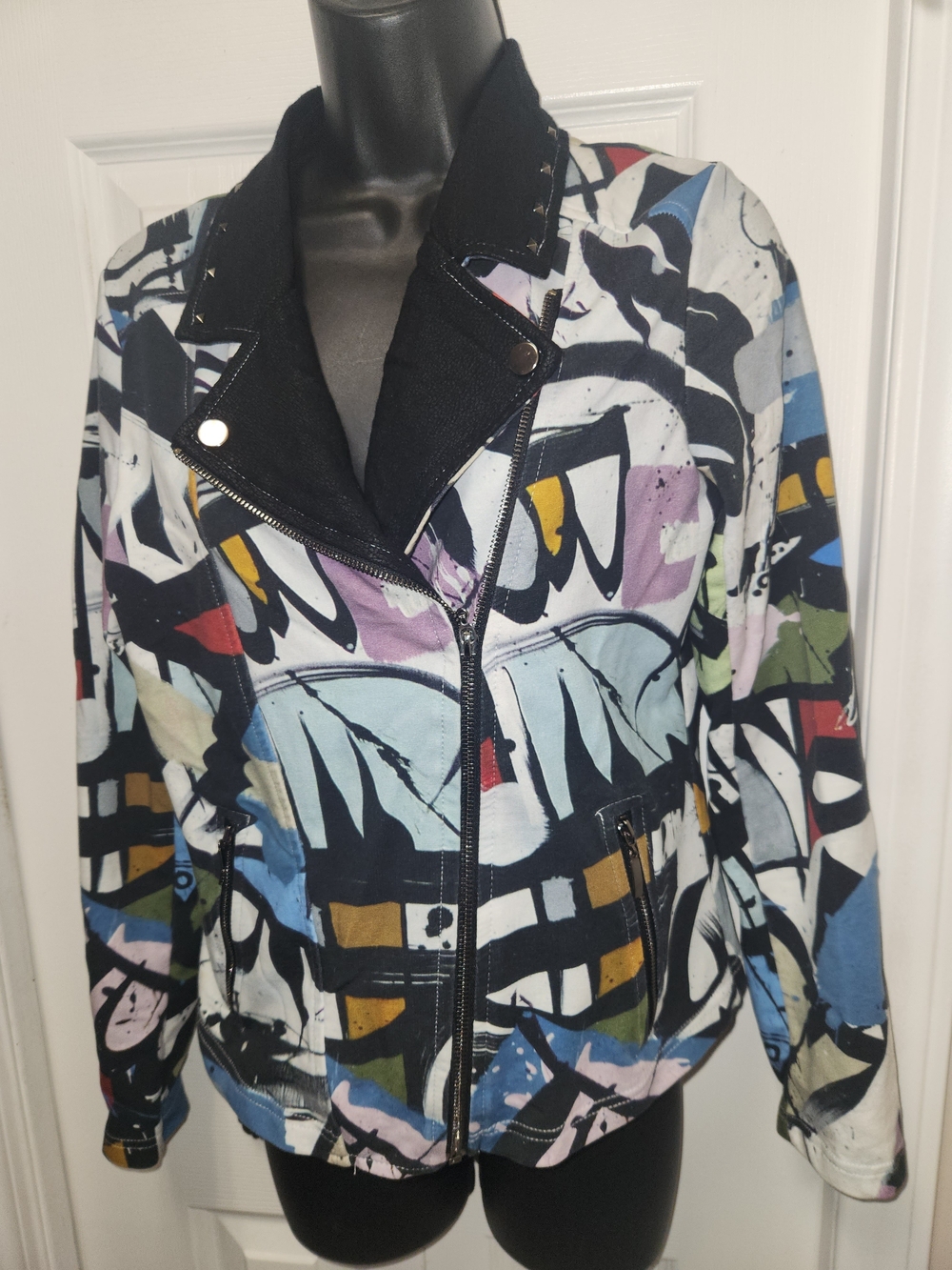 🍉Abstract Bomber Jacket - Picture 7 of 7
